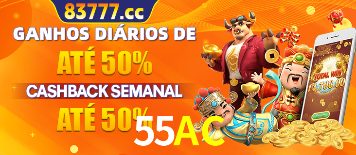 Anúncio de um membro ganhador do cassino 55AC que ganhou R$2.193.486,00 jogando o slot PG Fortune Tiger, com os mascotes do jogo comemorando o prêmio.