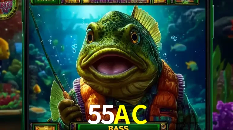Personagem de peixe pescador do popular jogo de slot com tema de pescaria, uma das emocionantes opções de caça-níqueis para jogar e ganhar no cassino 55AC.