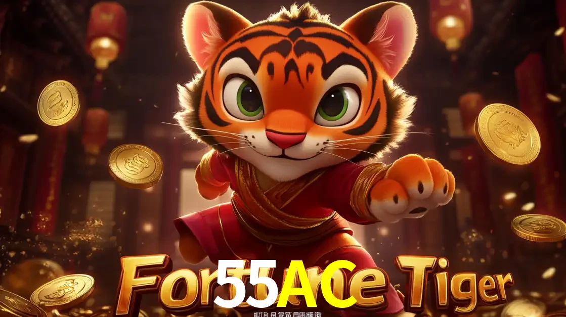 O carismático mascote do jogo de slot Fortune Tiger, um tigre fofo em pose de artes marciais, pronto para trazer sorte e multiplicadores de ganhos no cassino online 55AC.