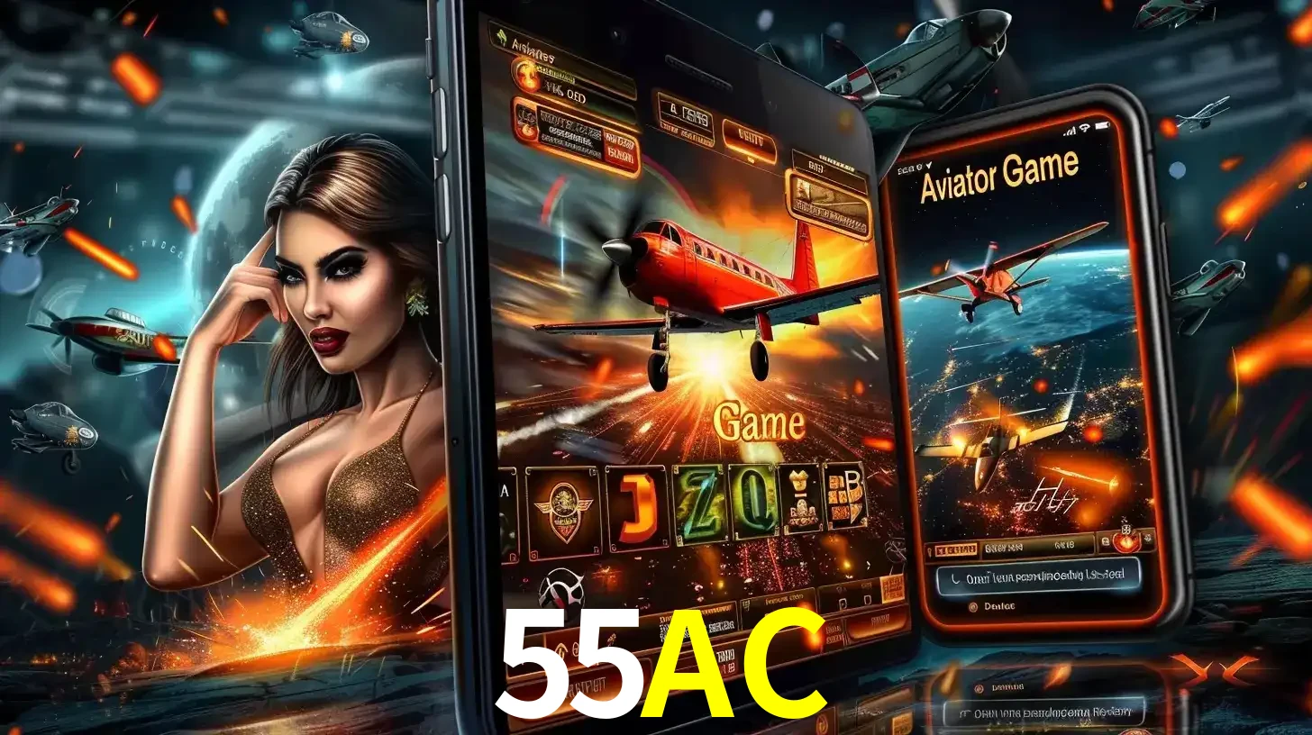 Mulher estilosa cercada por telas que exibem a jogabilidade do Aviator, capturando a intensidade e a estratégia deste popular crash game oferecido pelo 55AC.